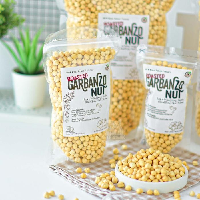 

Ready Roasted Garbanzo ( Garbanzo Panggang ) 250 Gr Kacang Arab Chickpeas Bebas Gmo Tidak Pedas