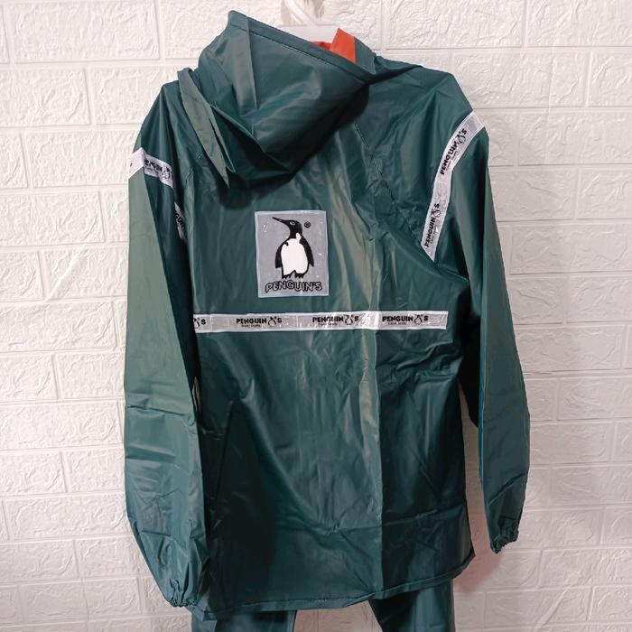 JAS HUJAN MANTEL SETELAN PINGUIN CX 7 DEWASA BIRU HIJAU JUMBO
