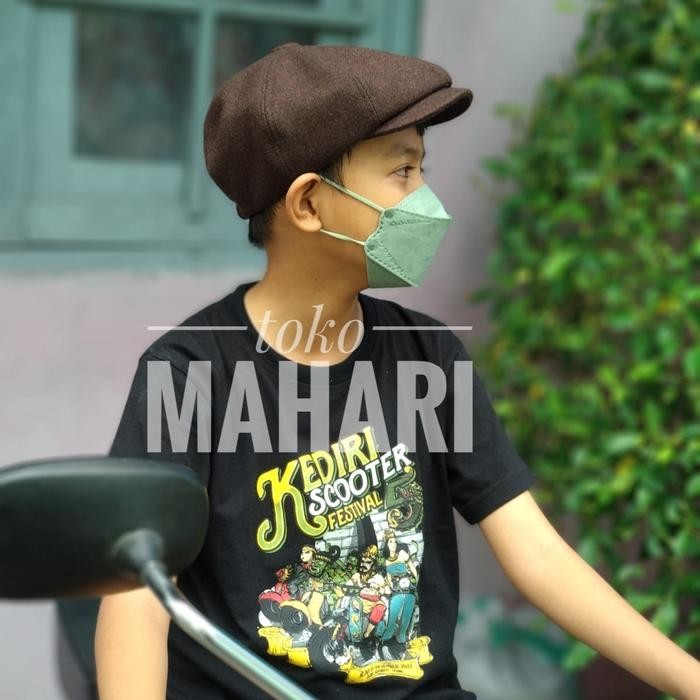 topi newsboy anak / newsboy cap / topi anak / flat cap anak