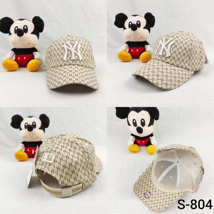 S-804 Topi Kids NY MLB Monogram Beige