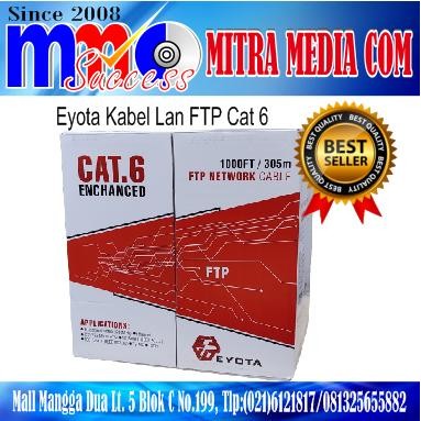 Eyota Kabel Lan Ftp Cat 6 Hitam/ Kabel Lan Ftp Out Door Cat 6 Eyota