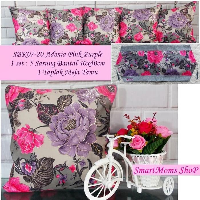 SARUNG BANTAL SOFA KURSI SHABBY CHIC CANTIK SBK PINK UNGU