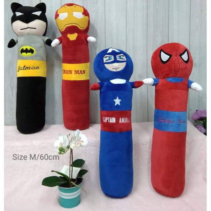 Guling spiderman size 60cm/guling avanger/guling karakter super hero