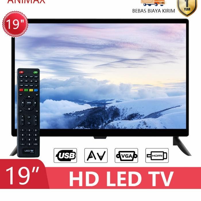 RB FREE HDMI / ANTENA LED TV ANIMAX 24 INCH USB MOVIE VGA HDMI GARANSI