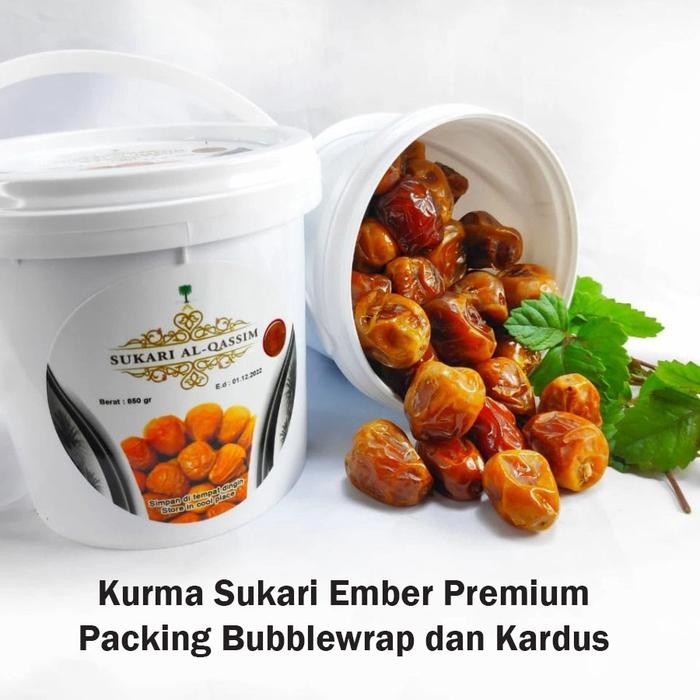 

New Kurma Sukari Al- Qassim 750gr Kemasan Ember Premium