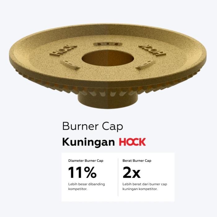 Hock Kompor Gas Stainless 2 tungku Maharani Gold - HP 200HG