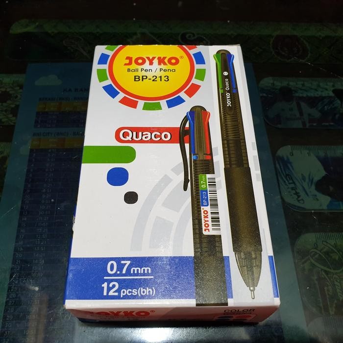 

Pulpen 4warna quaco bp 213 joyko 1pak isi 12pc