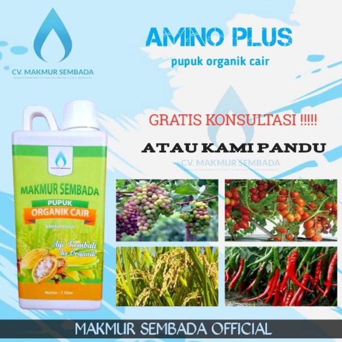 Pupuk Organik Cair Asam Amino Plus 1 Liter POC Penyubur Tanaman Hias