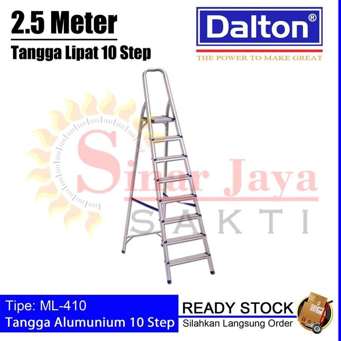

Terlaris Tangga Alumunium Lipat Dalton Ml-410 - 10 Step 2.5 Meter Tangga 2,5 M