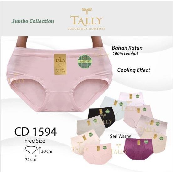 Tally Celana Dalam Jumbo 3L-5L Katun Bamboo Cooling Effect - CD 1594