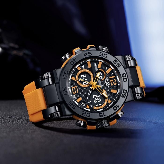 Jam Tangan Sport Analog Digital Pria Wanita Merk Smael 8106
