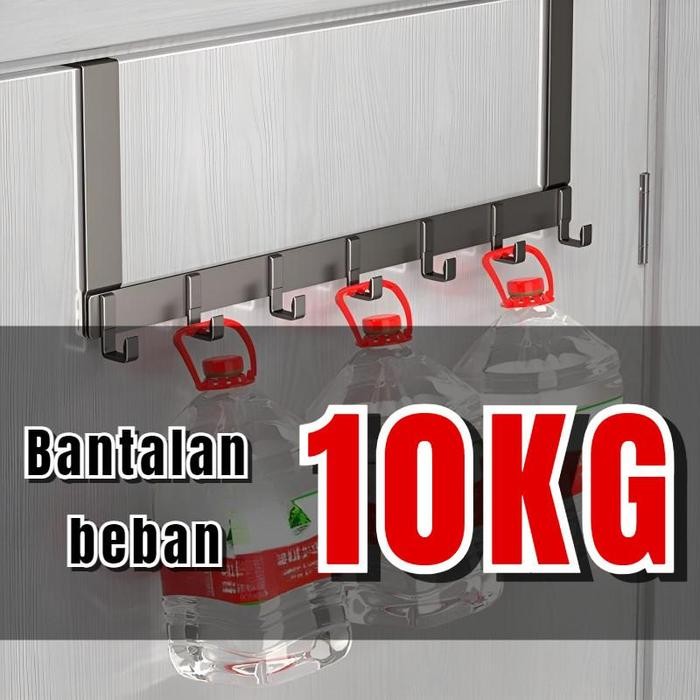 Gantungan Baju Pintu Kamar Tidur Gantungan Aluminium Dapat Disesuaikan Gantungan Rak Dinding Kamar