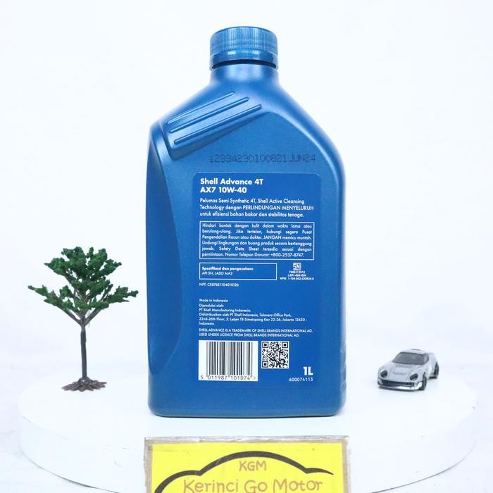 Oli Shell Advance 4T 10W-40 Ax7 1L - Oli Motor Shell Ax7