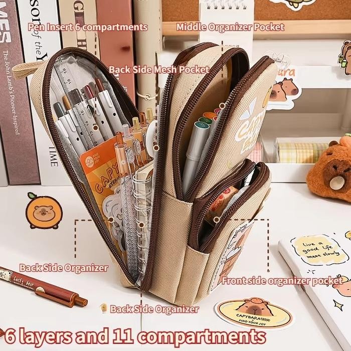 

Mss-(Cod)Tempat Pensil 3D 3 Resleting Karakter Kartun Kapasitas Besar Kotak Pensil Anak Sekolah 6