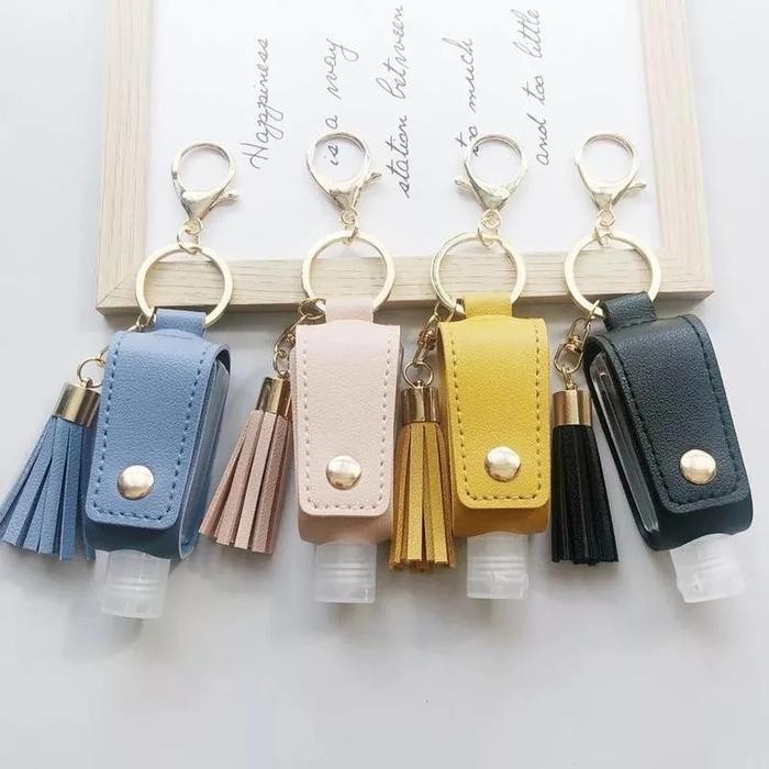 Hand Sanitizer Holder Keychain Leather Case Include Bottle 30 ML
