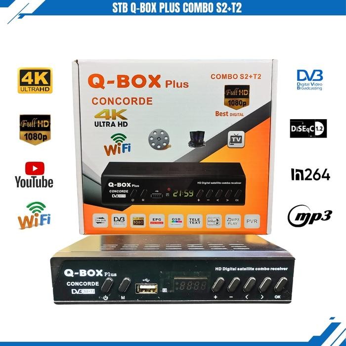Project - Digital Set Top Box Dvb T2 S2 Combo Q-Box Untuk Siaran Antena Parabola