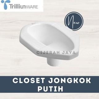 Ready stock] CLOSET JONGKOK LANTAI 2 TRILLIUN PUTIH /KLOSET JONGKOK TRILLIUN CORONG Kloset
