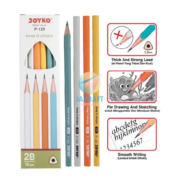 

FLASH SALE (12 PCS) PENSIL TULIS KAYU 2B SEGITIGA JOYKO P-125 WARNA MORANDI TRIANGLE PENCIL