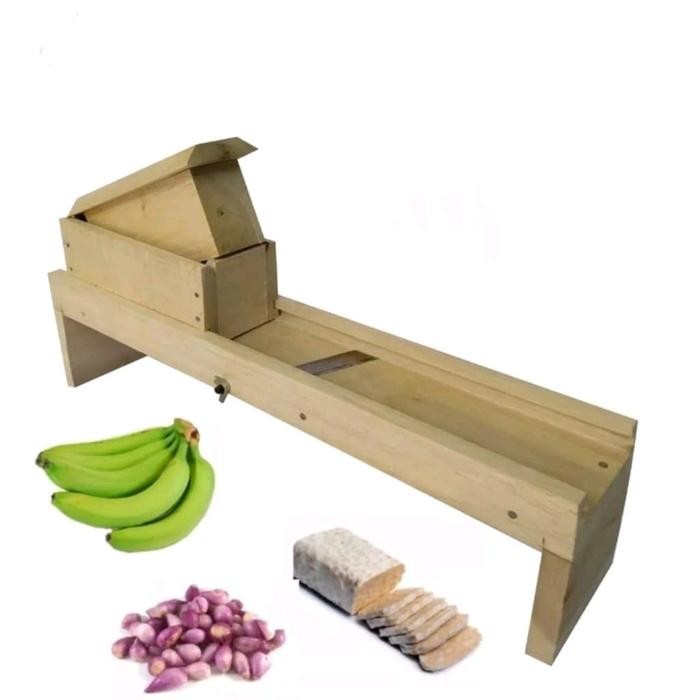 Alat pengiris keripik pisang ubi sugu pengiris bawang Kayu Pisau Kitchenware pengiring kerupuk dan