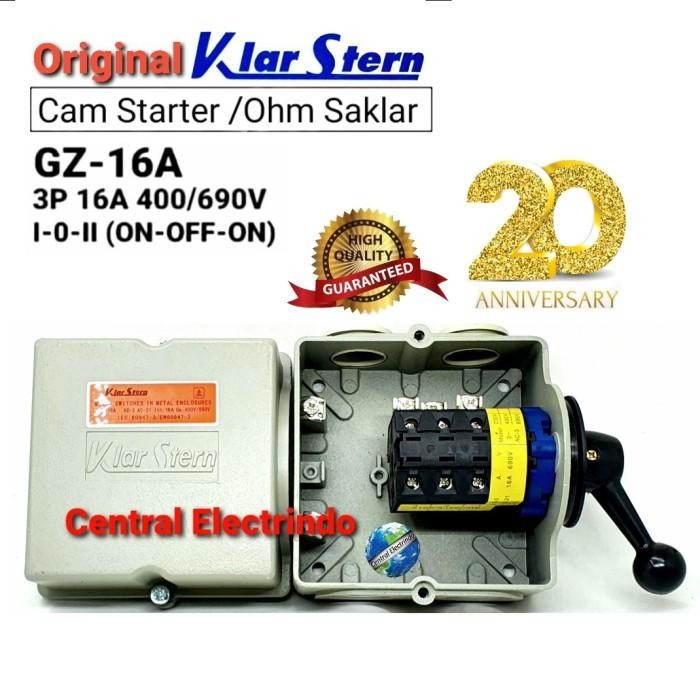 Cam Starter Ohm Saklar 3P Gz16A I-0-Ii Klarstern.