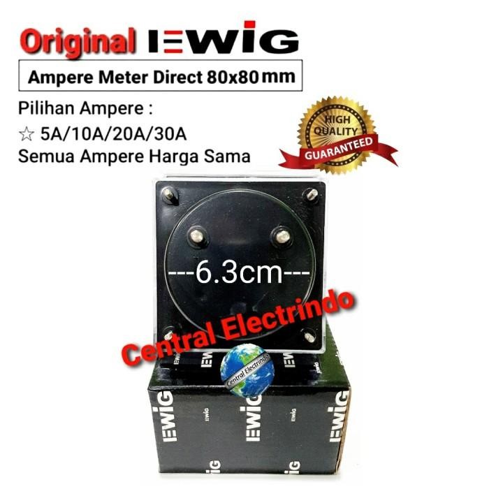 Ampere Meter Analog Ewig 80X80 5A~30A.