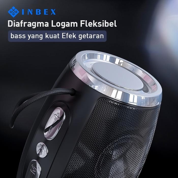(Expert) INBEX TWS Speaker Bluetooth5.0 Portabel Musik Bluetooth Extra Bass
