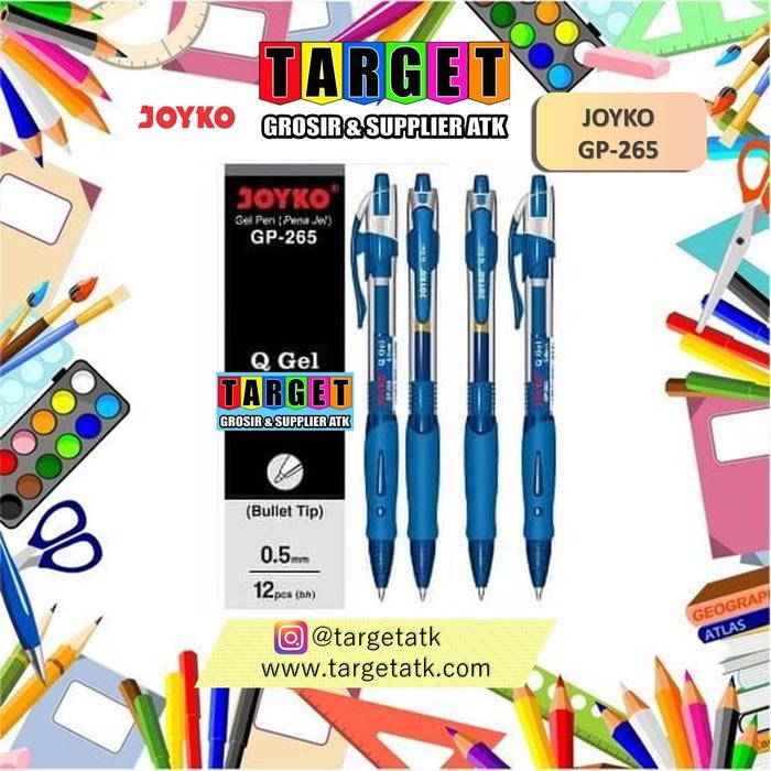 

FLASH SALE GEL PEN PULPEN PENA JOYKO GP-265 Q GEL 0.5 MM 1 BOX 12 PCS