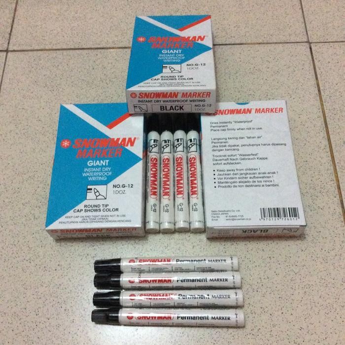 

FLASH SALE SPIDOL MARKER / PERMANENT G-12 SNOWMAN HITAM