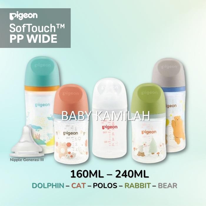 JTTOP" BOTOL PIGEON WIDE NECK 160ML 240ML - BOTOL SUSU PIGEON WIDE NECK