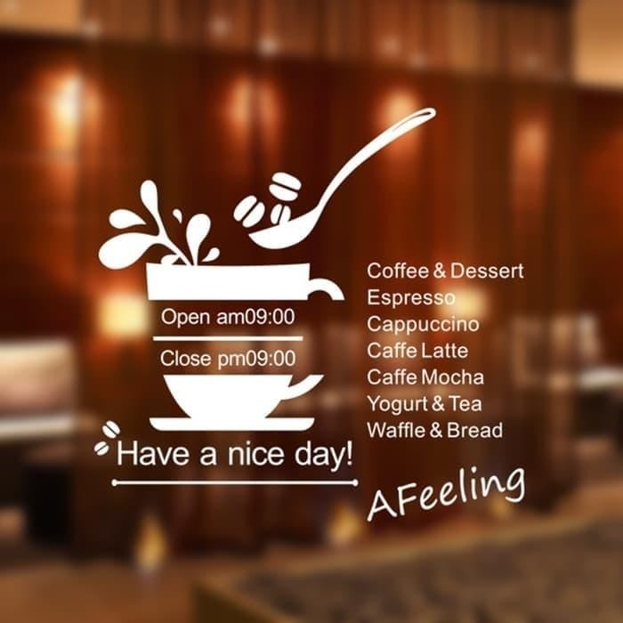 Cutting Sticker wall stiker Coffee Cafe Kopi Restaurant Coffe shop
