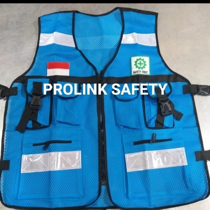 ROMPI SAFETY JARING TEBAL BERLOGO K3 BIRU MUDA TOSKA