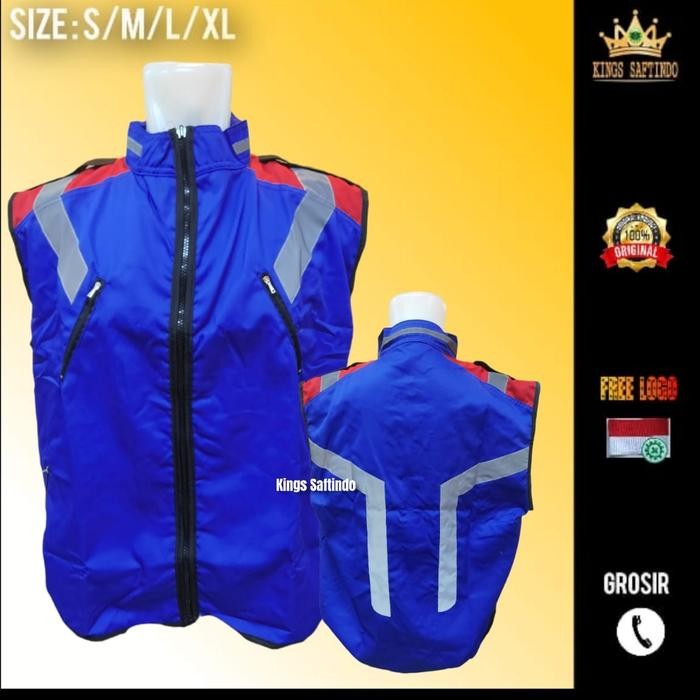 SAFETY VEST KOMBINASI MERAH BIRU / ROMPI KERJA SAFETY