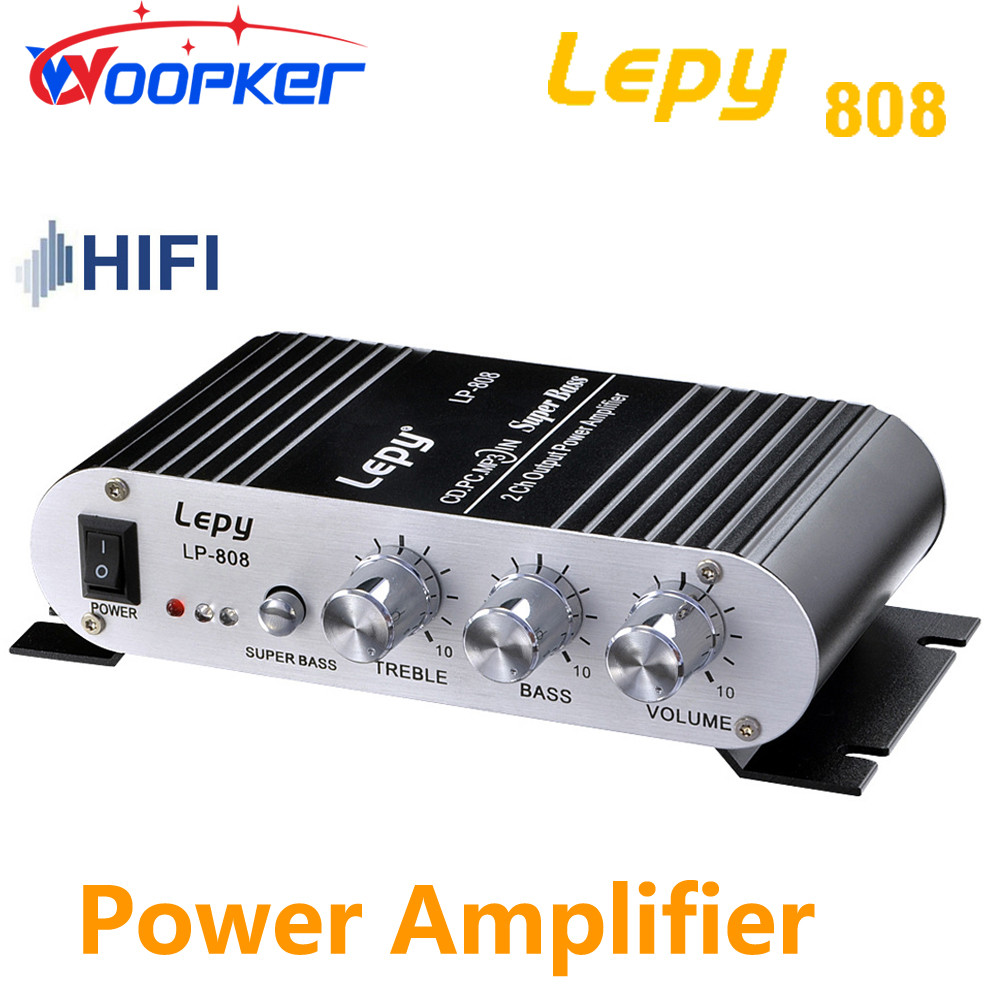 BEST SELLER Lepy lp-808 HIFI Power Amplifier High Quality RCA Input/Output RMS 20W*2 Treble/Low/Bala