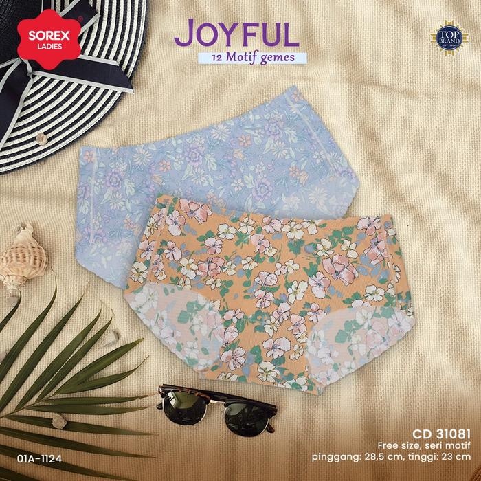 Sorex (3Pc, 6Pc, 12Pc) Cd/Celana Dalam Wanita 31081 Dan 31186 Seamless Motif Lucu Lembut