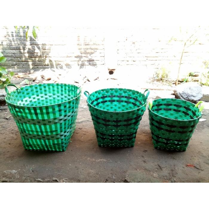 PREMIUM keranjang sampah plastik / keranjang sampah anyaman / Tempat sampah