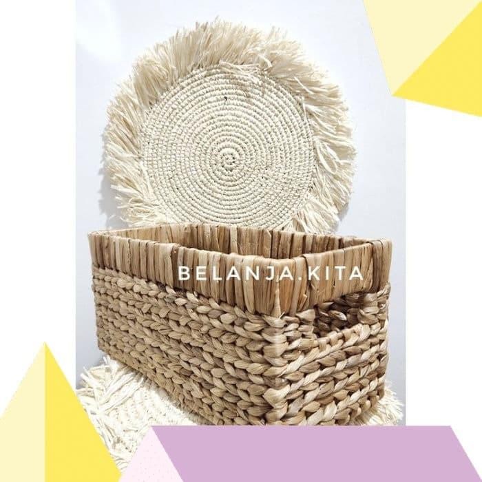 PREMIUM Box enceng gondok model lilit anyaman jogja