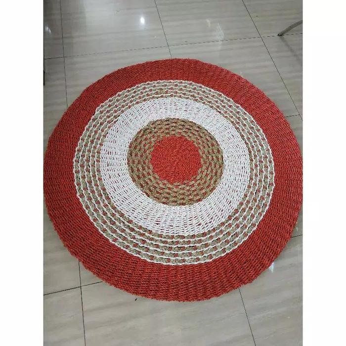 PREMIUM RUG ANYAMAN / KARPET MENDONG SEAGRASS DIAMETER 120CM