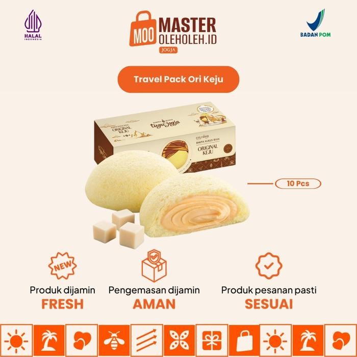 PREMIUM Bakpia Kukus Tugu Jogja Isi 10 Original Brownies Coklat Keju Kacang