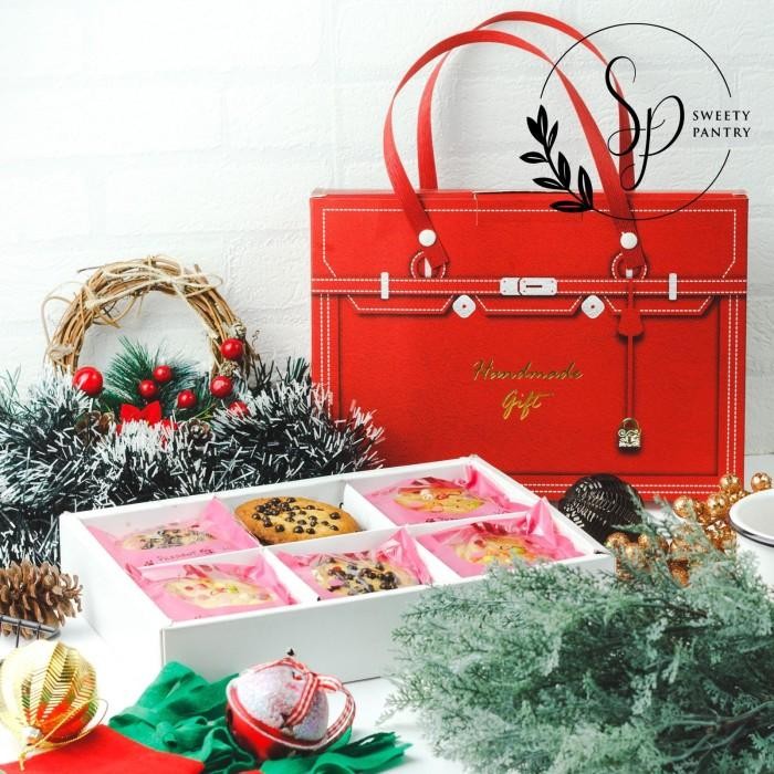(Expert) Box kue / dus kue / packaging mini pie / kemasan mini pie Hermes Red