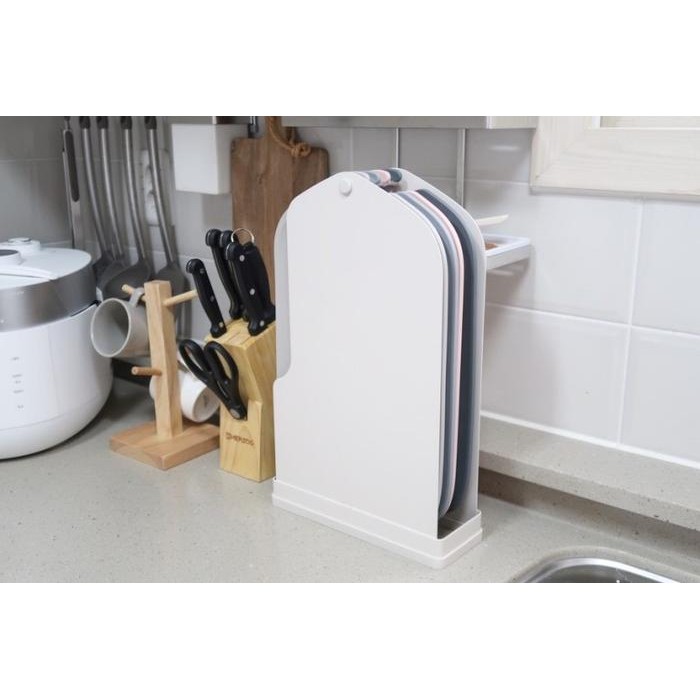 (Expert) MODORI CHOPPING BOARD SET with stand (4 Pcs)