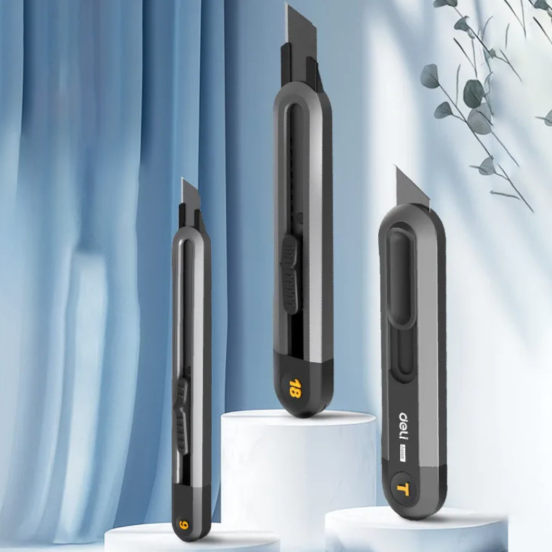 

Xiaomi Snap-off Utility Knife Retractable Box Cutters 9/18mm High Carbon Steel Blades Self-Locking