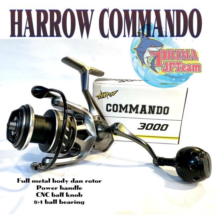 Reel Harrow Commando Black Steel Metal Body