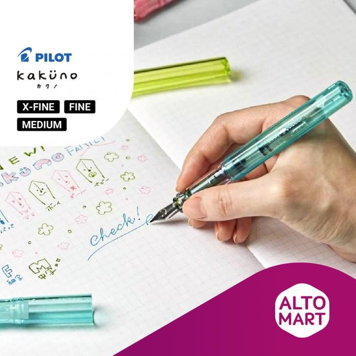 

Pilot Kakuno Fountain Pen M F EF (Medium Extra Fine) 0.3 0.5 0.7 mm