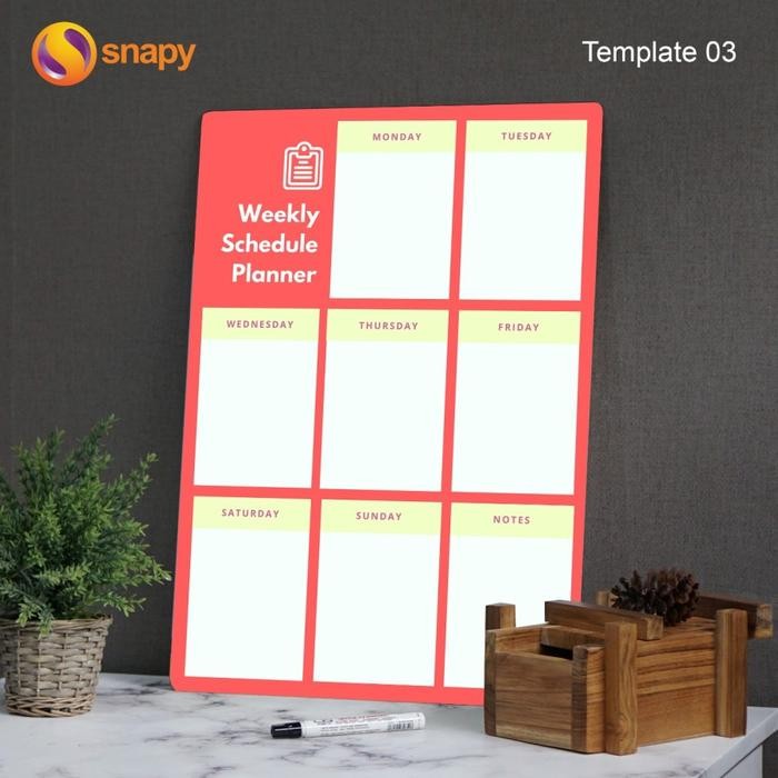 

Weekly Planner Akrilik Wall Planner Dinding Schedule Board Kantor