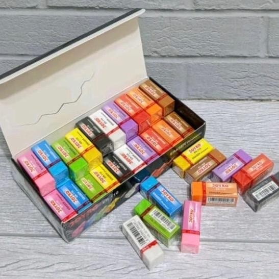 

1 Pack Isi 40 Pcs Penghapus Kecil/Eraser Warna Warni Joyko Er-110 Murah Stationery Pensil Hitam