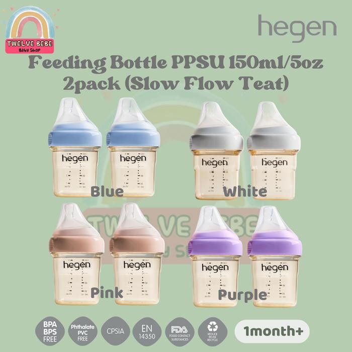 HEGEN FEEDING BOTTLE ISI 2PCS 150ML 240ML 330ML / BOTOL SUSU BAYI BABY NEWBORN