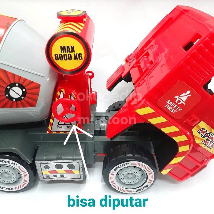 MIXER TRUCK TOYS MAINAN TRUK MOLEN JUMBO TRUK SEMEN KGP