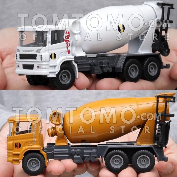 TOMTOMO MIXER TRUCK M DIECAST MINIATUR MOBIL MOBILAN MAINAN TRUK MOLEN