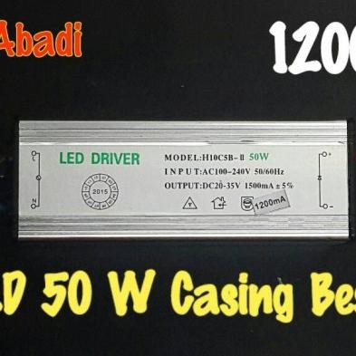 LED DRIVER 50 WATT 1200 MA CASING BESI WATERPROOF