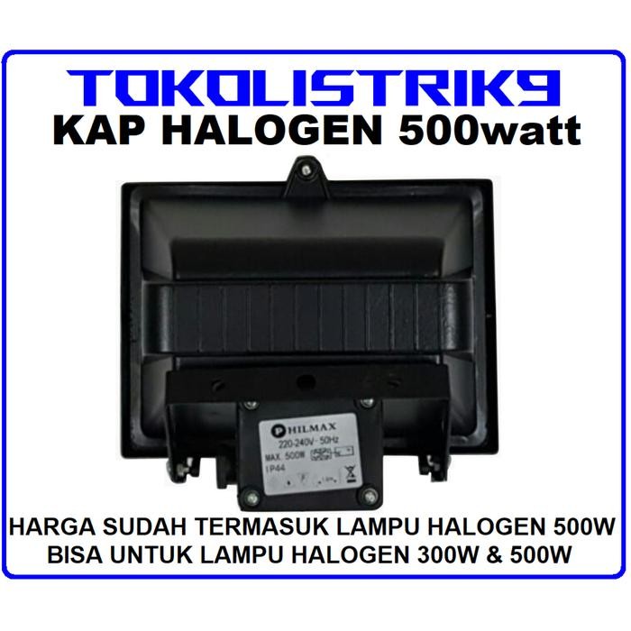 KAP SOROT HALOGEN 500W /KAP LAMPU HALOGEN 500